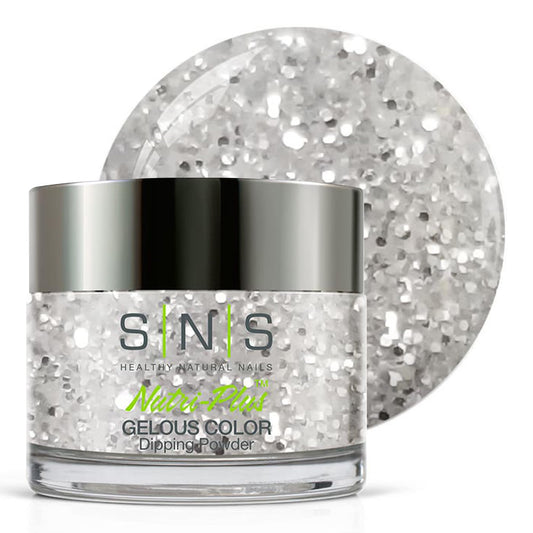 Sns Nail Dip Powder, Gelous Color Dipping Powder - Arabian Nights (Metallics/Silver, Glitter) - Long-Lasting Dip Nail Color Last