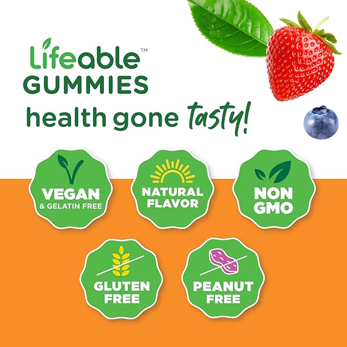 Lifeable Zinc Kids + Turmeric Curcumin Kids, Gummies Bundle - Great Tasting, Vitamin Supplement, Gluten Free, GMO Free, Chewable Gummy
