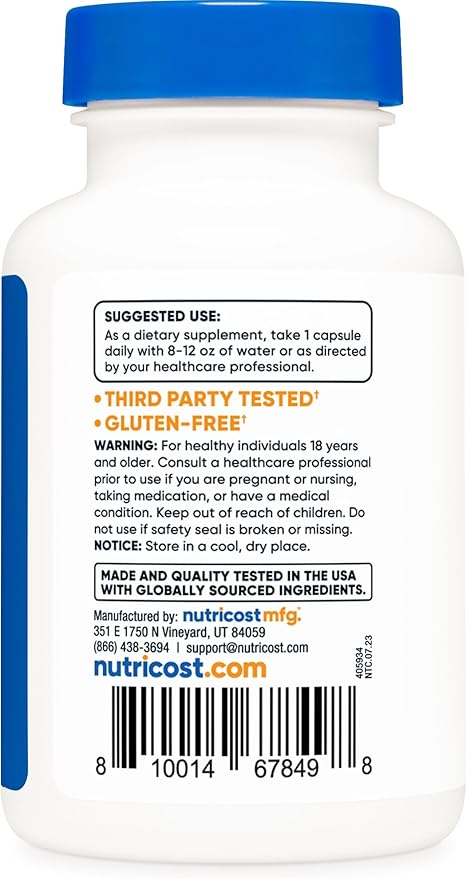 Nutricost Vitamin B12 (Methylcobalamin) 2000mcg, 120 Capsules - Vegetarian Caps, Non-GMO, Gluten Free B12 Supplement
