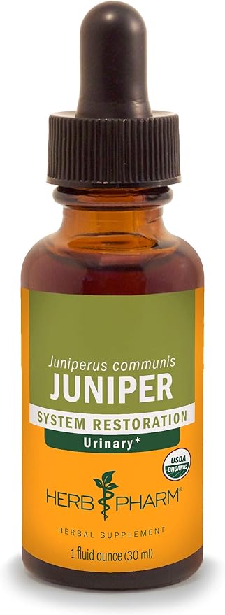 Herb Pharm Certified Organic Liquid Extract for Urinary System Support Juniper 1 Fl Oz