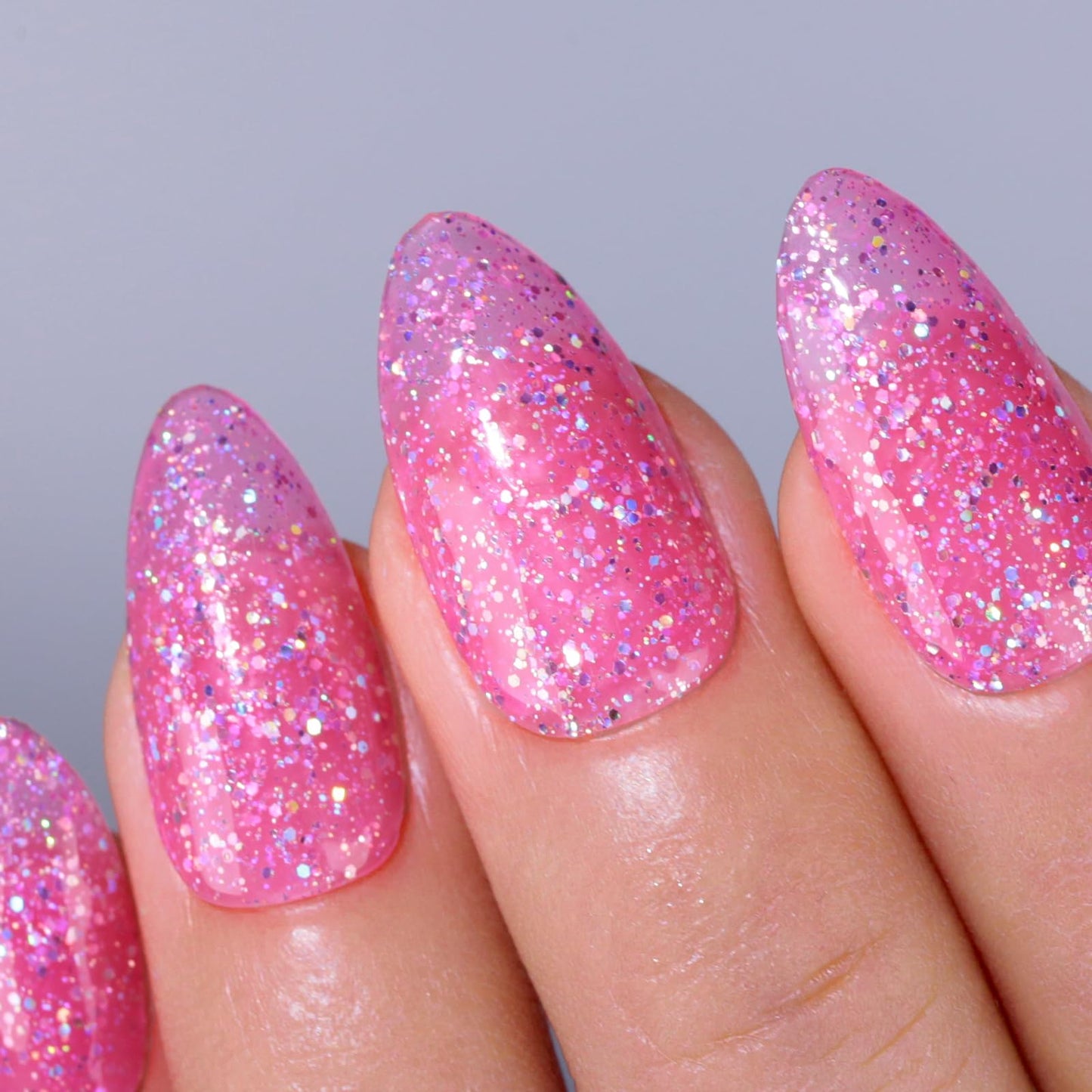 Imtiti Glitter Gel Nail Polish, 1 Pcs 0.5 Fl Oz Hot Pink Glitter Gel Polish Soak Off Led U V Nail Gel Polish Nail Polish Diy Nai