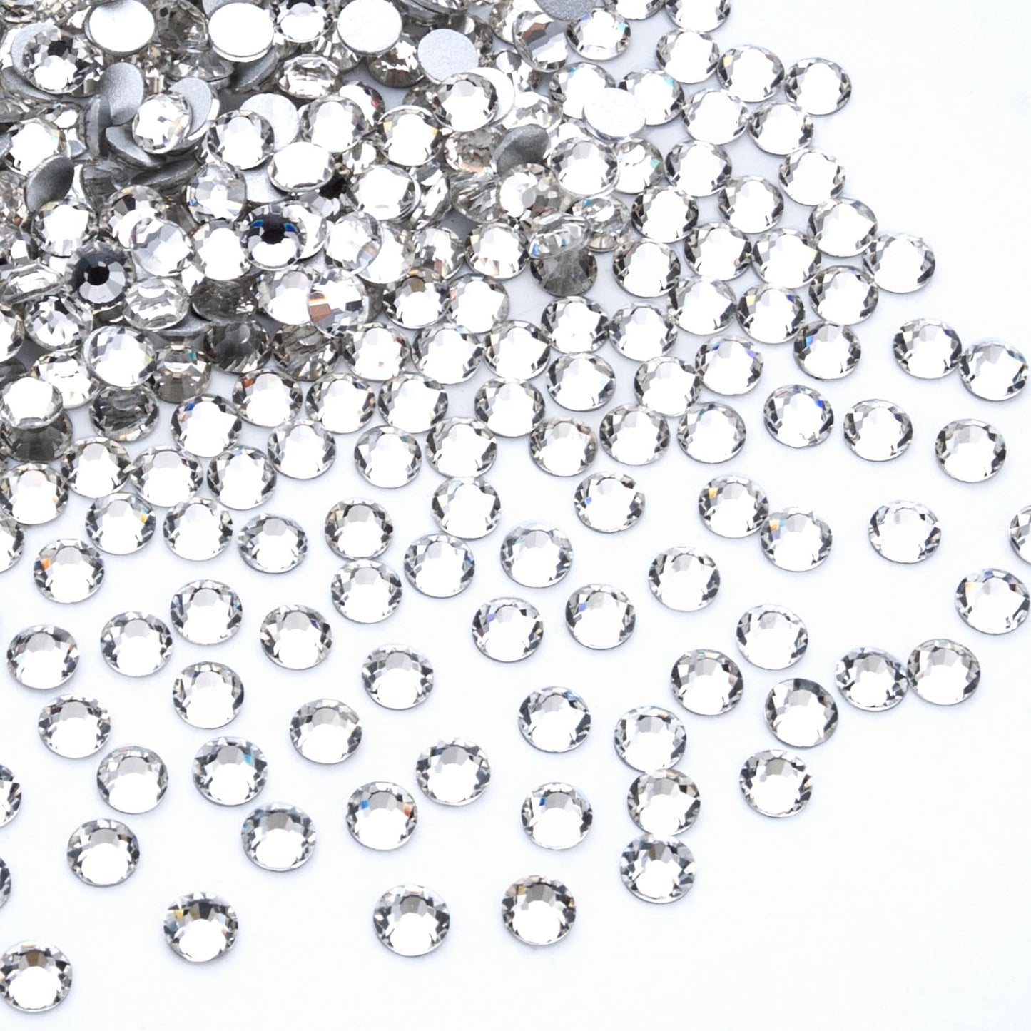 1440Pcs White Crystal Rhinestones,Glass Flatback Rhinestones Gemstones For Nail Face Makeup Art Crafts Clothes Decoration -(Ss20