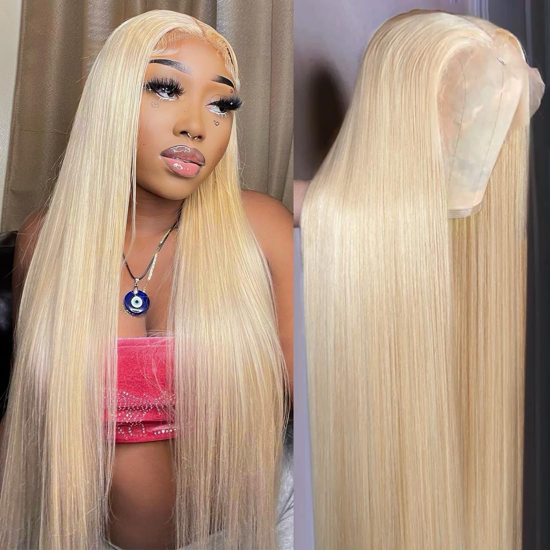 Sweetie 14 Inch 613 13X4 Lace Front Wig Human Hair 150% Density 12A Blonde Wig Human Hair Straight Lace Front Wigs Human Hair Fo