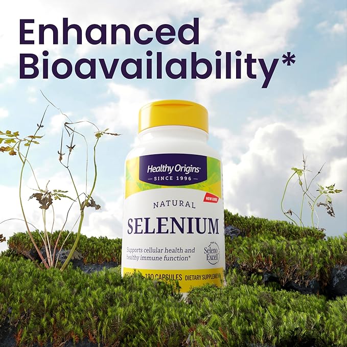 Healthy Origins Selenium 200 mcg (Seleno Excell, Fermented, Non-GMO, Gluten Free, Bladder Support, Immune Function, Cellular Support), 180 Capsules