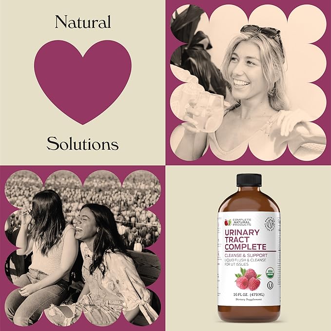 Complete Natural Urinary Tract Complete 8oz - Liquid Supplement for Urinary Tract Health with Organic Cranberry, D-Mannose, Beet Root, Fennel Seed, and Turmeric