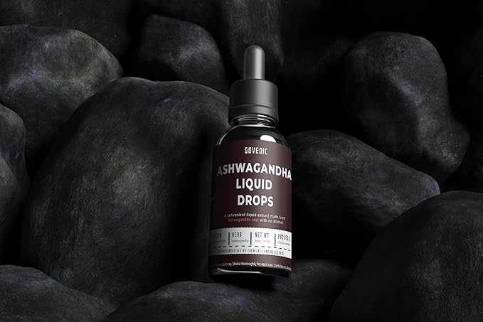 Ashwagandha Liquid Drops Concentrated 1 Fl Oz 30ml | 60 Servings of 500mg Organic Root Tincture Extract Supplement | Stress Relief, Energy & Immunity, Mental Focus, Fast Absorption