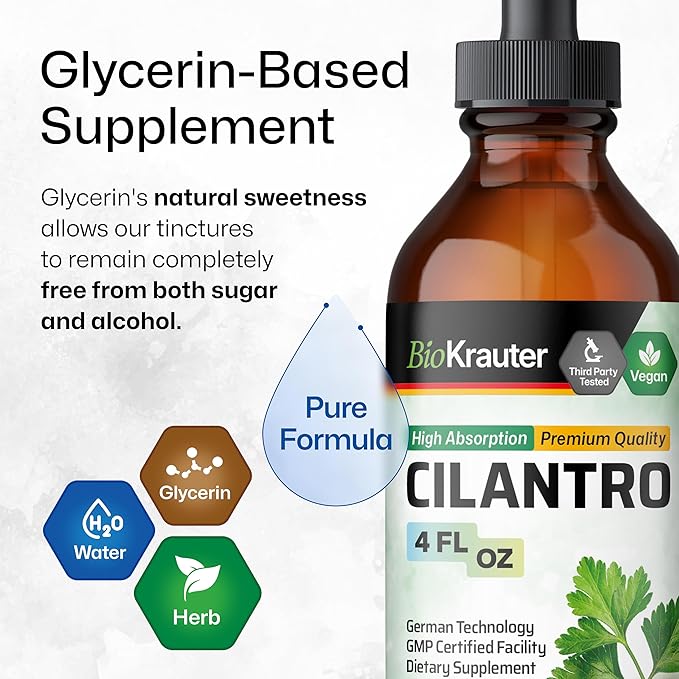 BIO KRAUTER Echinacea Tincture 4 Fl. Oz. & Cilantro Tincture 4 Fl. Oz.