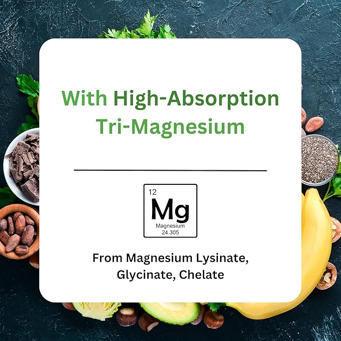Paradise Herbs Earth's Blend Magnesium Supplement, Support Stress Relief, Sleep, Heart Health, Nerves, Muscles, Vegan, Non-GMO, Gluten Free, 90 Vegetarian Capsules