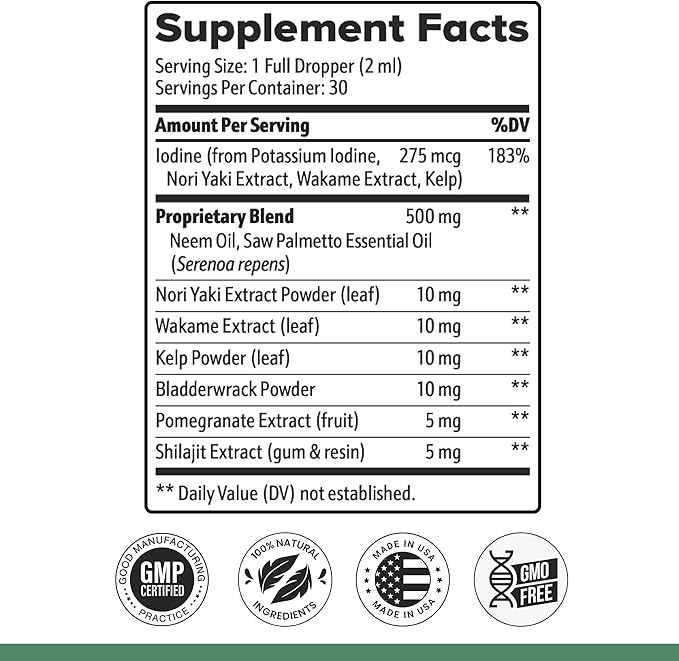 PotentStream Drops - Original Formula, Natural Liquid Supplement with Plant Extracts | 100% Natural, Made in USA, 1 Month Supply