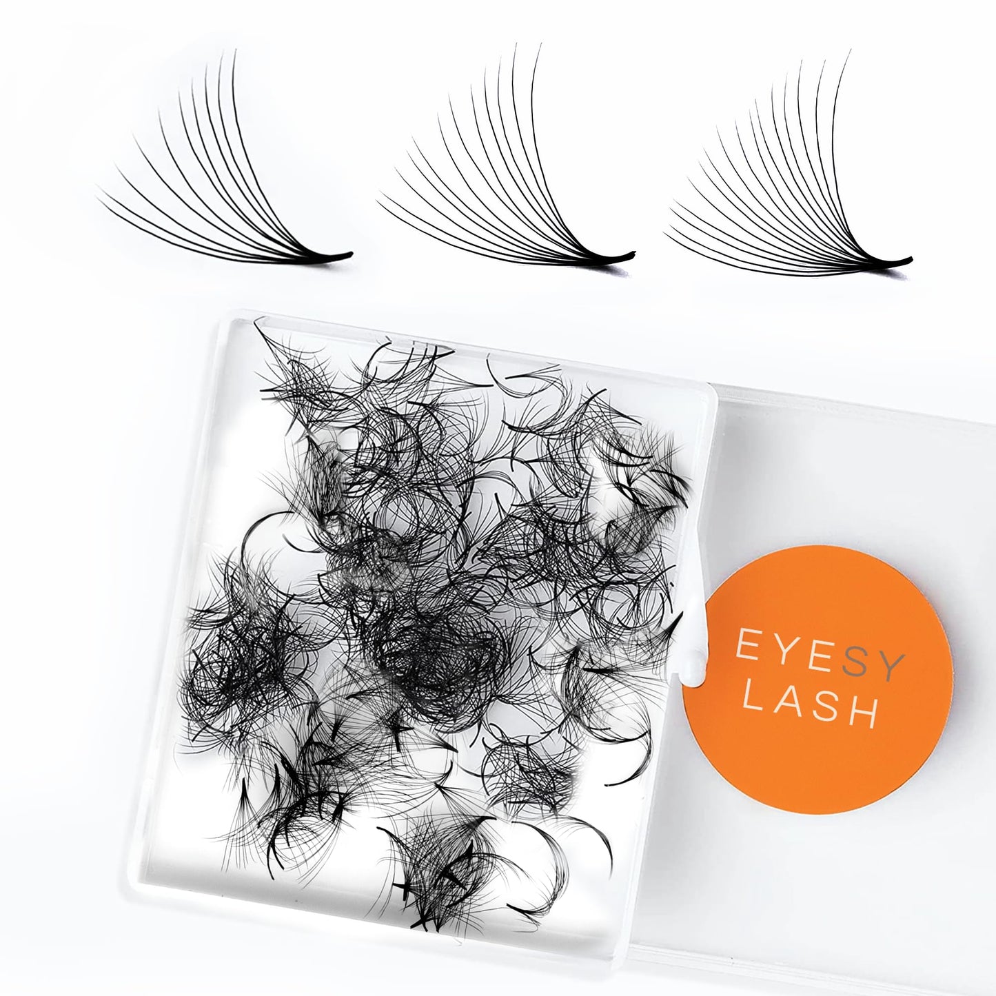 Eyesy Lash 500 Promade Fans - 16D 0.03 Size 15Mm Curl Cc - Mega Volume Premade Lash Fans For Eyelash Extensions Middle Stem Hand