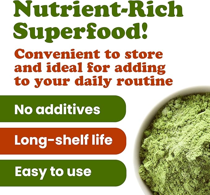 Food to Live Broccoli Powder, 8 Ounces – Nutrient-Rich Green Superfood for Smoothies, Shakes and Cooking, High in Fiber, Vitamins and Antioxidants, Vegan, Kosher, Bulk