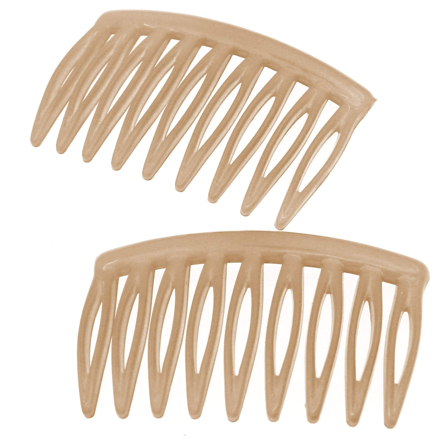 Camila Paris Cp3109 French Hair Side Comb, Small, Curved Beige French Twist Hair Combs Decorative, Strong Hold Hair Clips For Wo