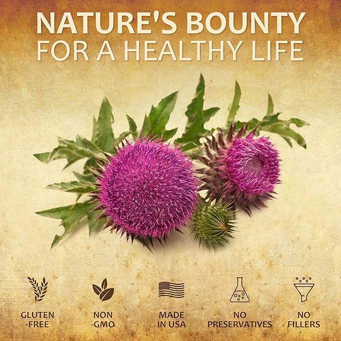 Milk Thistle Extract - All-Natural Cleanse and Detox Supplement for Liver Support, Immune System Boost and Skin Health - Silymarin Nutritional Supplement - 2 fl Oz
