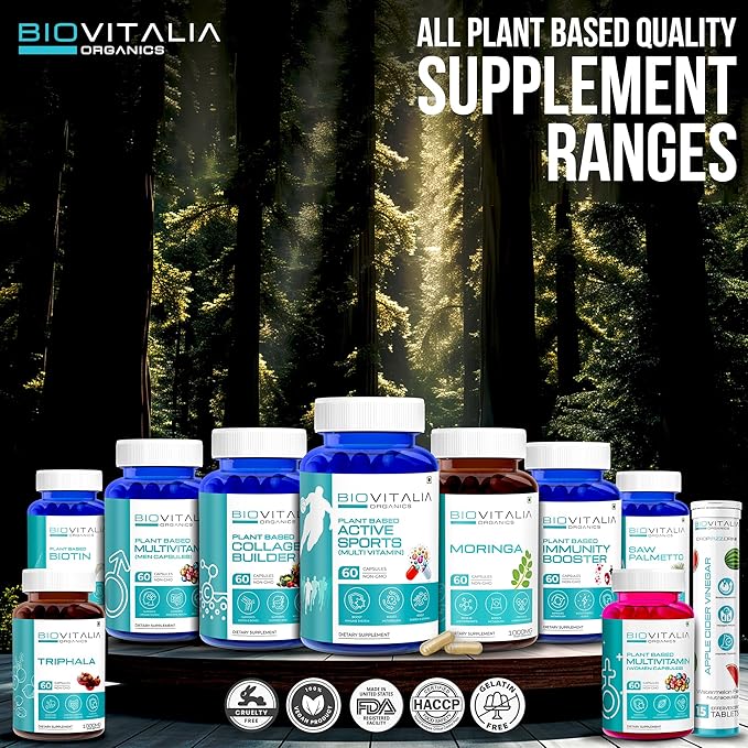 Biovitalia Plant Based Neem 1000mg Capsule for Men & Women | Dietary Supplement | Support Healthy & Promote Detoxification - 60 Vegan Capsules