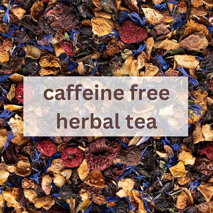 2 PACK Fruit Tea Loose (8oz.) - Wild Berries Loose Leaf Fruit Tea - Bright, Bold & Fruity - Naturally Caffeine Free - Fruta Seca para Te