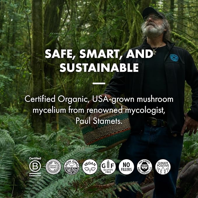 Host Defense Stamets 7-7 Species Blend - Mushroom Supplement for Immune Support - Includes Royal Sun Blazei, Cordyceps, Reishi, Maitake, Lion's Mane, Chaga & Mesima - 60 Capsules (30 Servings)*