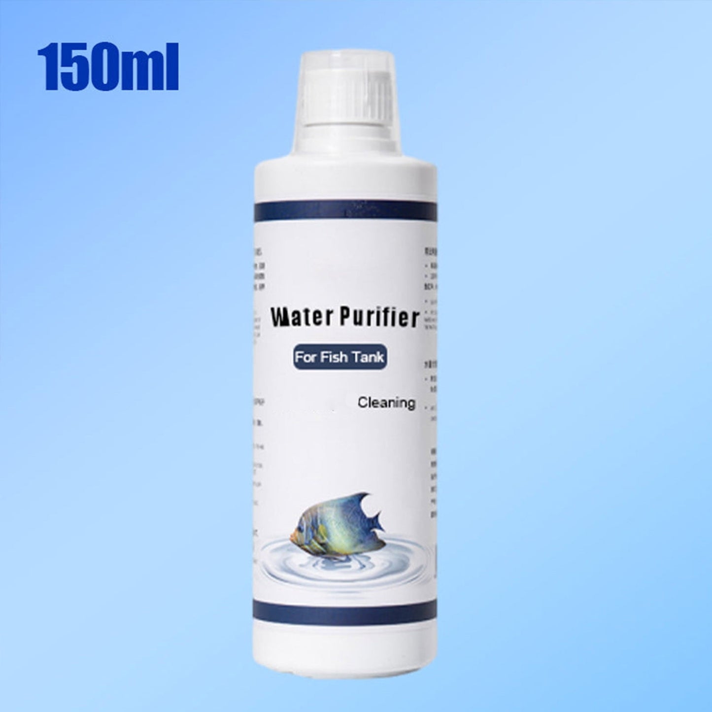 Fish Tank Water Purifier | Aquarium Water Cleaning Agent | Water Clarifying Treatment, Flocculant & Quality Stabilizer | Natural Safe Formula for Fish & Plants | 150ml Liquid Solution